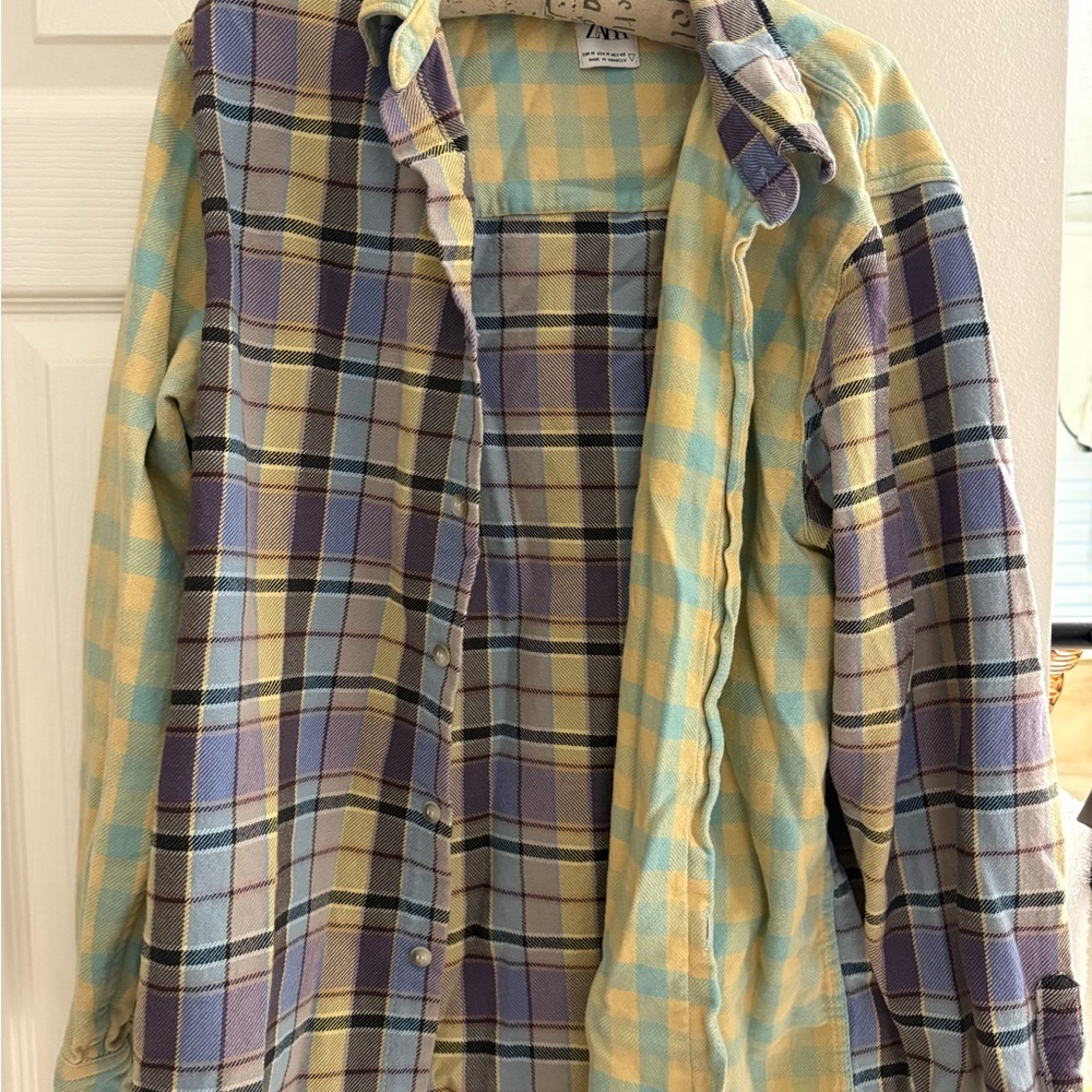 Zara Multicolor Plaid Shirt
